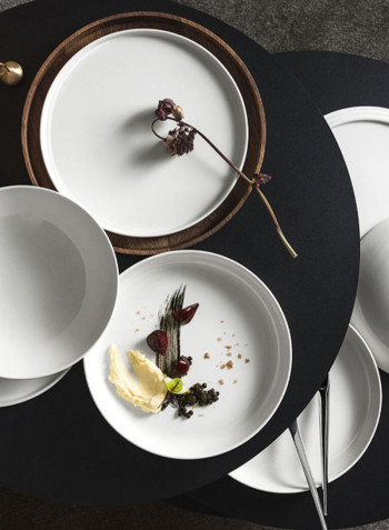 7-Piece Iconic La Boule Dinner Set White 23.9 x 23.3cm