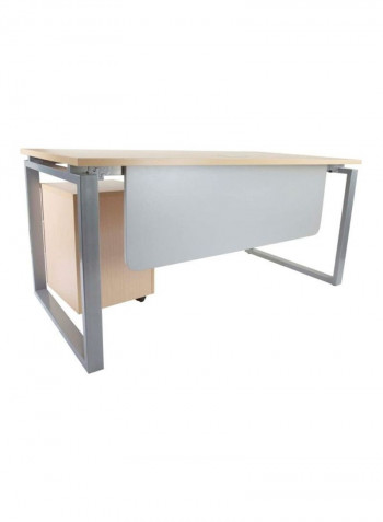 Carre Modern Workstation Oak/Grey