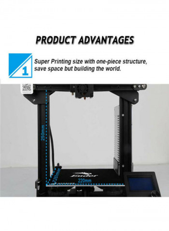 Creality 3D Ender-3 Pro High Precision 3D Printer DIY Kit MK-10 Extruder with Resume Printing Function Heatbed Support 220*220*250mm Printing Size for Home & School Use Black