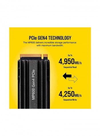 Force Series Gen.4 PCIe MP600 1TB NVMe M.2 SSD 1000GB Black