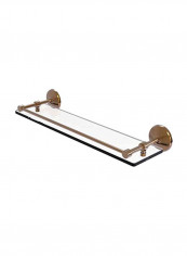 Wall Mounted Glass Shelf Gold/Clear 22inch