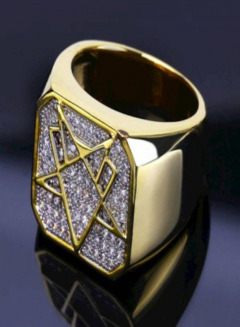 Diamond Studded Geometric Ring