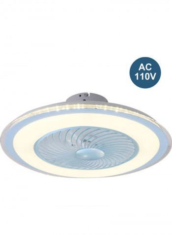 Modern Ceiling Fan Lamp With Remote Control Blue/White 60 x 27 x 60cm