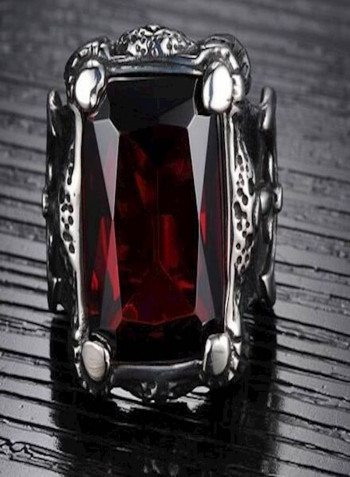 Titanium Steel Diamond Studded Ring
