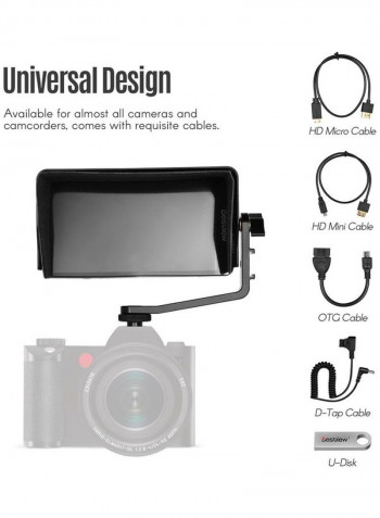 5.5 Inch Touchscreen On-camera Field Monitor Black