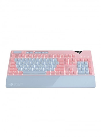 Strix Flare Mechanical Gaming Keyboard With Detachable Wrist Rest Pink/Grey