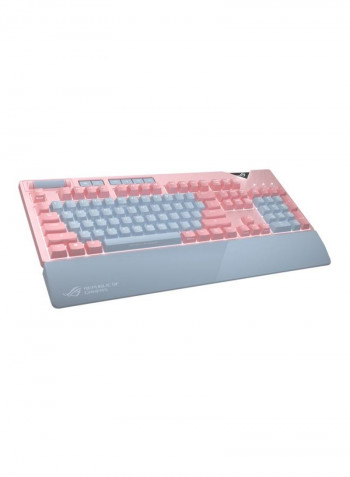 Strix Flare Mechanical Gaming Keyboard With Detachable Wrist Rest Pink/Grey