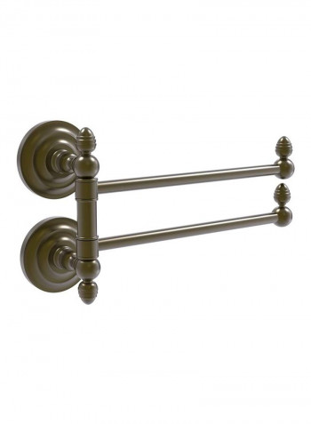 Que New Collection 2 Swing Arm Towel Rail Grey 12.5x7x7.1inch