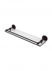 Rail Glass Shelf Black/Clear 22inch