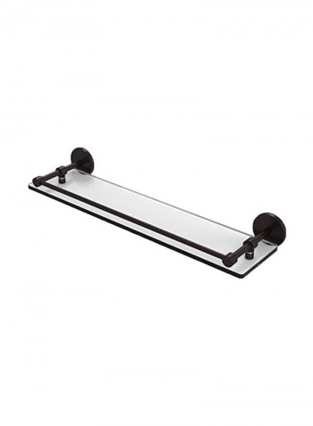 Rail Glass Shelf Black/Clear 22inch