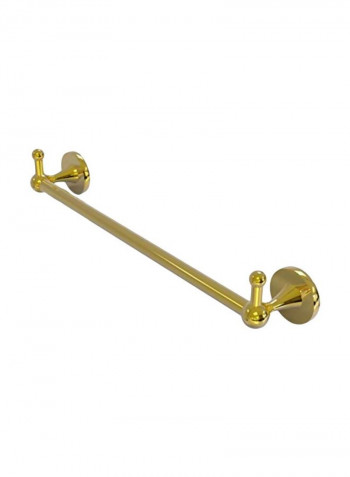 Shadwell Collection Towel Bar With Integrated Hooks Gold 24inch