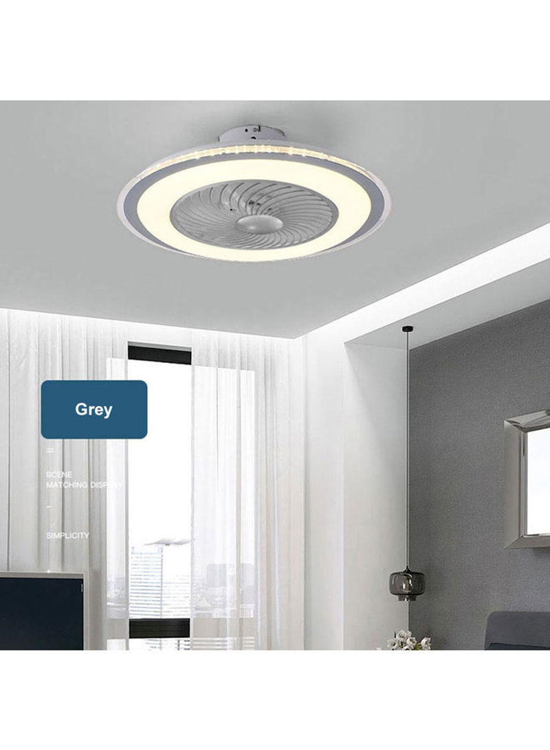 Modern Ceiling Fan Lamp With Remote Control Grey/White 60 x 27 x 60cm