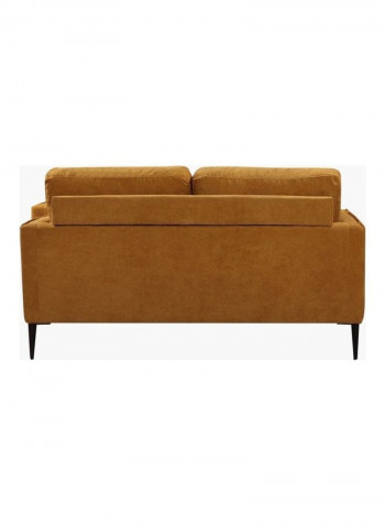 2-Seater Sofa With 2 Cushions Yellow 150 x 85cm