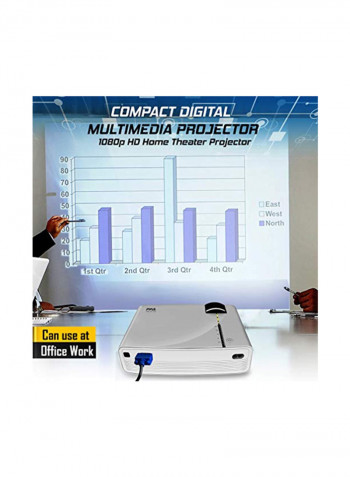 Portable Multimedia Home Theater Projector PRJG74.5 White/Black