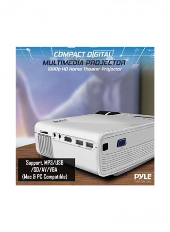 Portable Multimedia Home Theater Projector PRJG74.5 White/Black