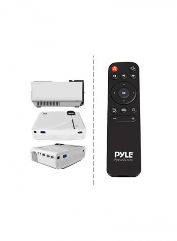 Portable Multimedia Home Theater Projector PRJG74 White/Black