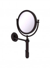 Tribecca Collection Wall Mounted Make Up Mirror Black/Clear 8inch