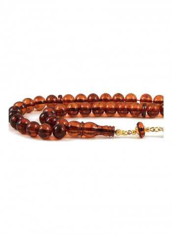 Amber Prayer Beads with Sterling Silver components