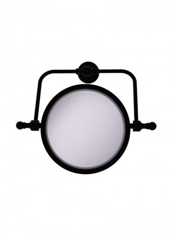 Retro Wave Collection Wall Mounted Swivel Make-Up Mirror Clear/Black 8inch