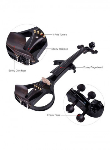 Wood Electric Violin Set
