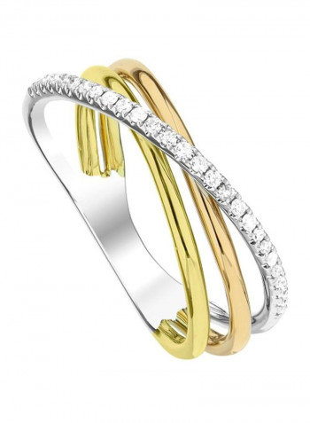 14K Gold Diamond Studded Ring