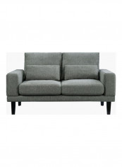 3-Piece Edison Double-Seater Sofa And Cushion Set Grey 150x88x86cm
