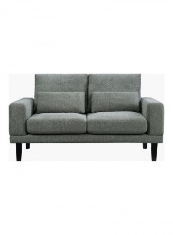 3-Piece Edison Double-Seater Sofa And Cushion Set Grey 150x88x86cm