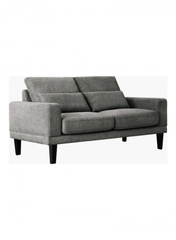 3-Piece Edison Double-Seater Sofa And Cushion Set Grey 150x88x86cm