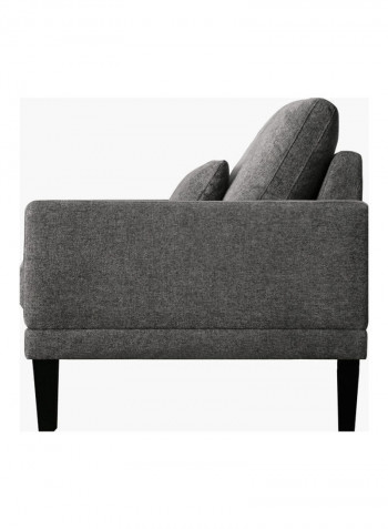 3-Piece Edison Double-Seater Sofa And Cushion Set Grey 150x88x86cm