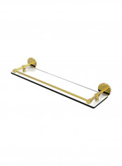 Gallery Rail Glass Shelf Clear/Gold 22inch