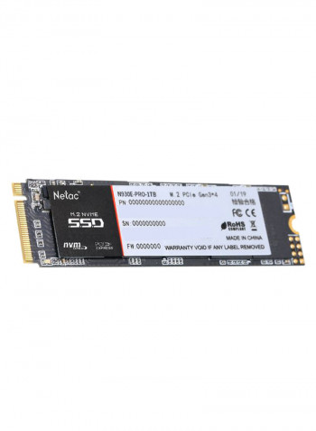 M2 NVME SSD Solid State Drive 1TB Black/Gold