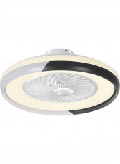 Modern Ceiling Fan Lamp With Remote Control Black/White 60 x 27 x 60cm