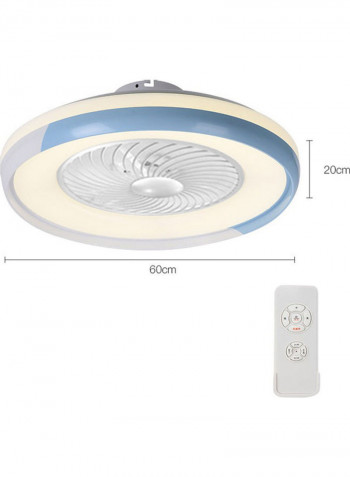 Modern Ceiling Fan Lamp With Remote Control Blue/White 60 x 27 x 60cm