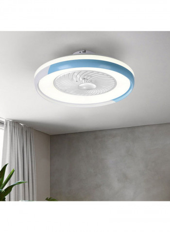 Modern Ceiling Fan Lamp With Remote Control Blue/White 60 x 27 x 60cm