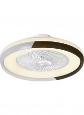 Modern Ceiling Fan Lamp With Remote Control Coffee Brown/White 60 x 27 x 60cm