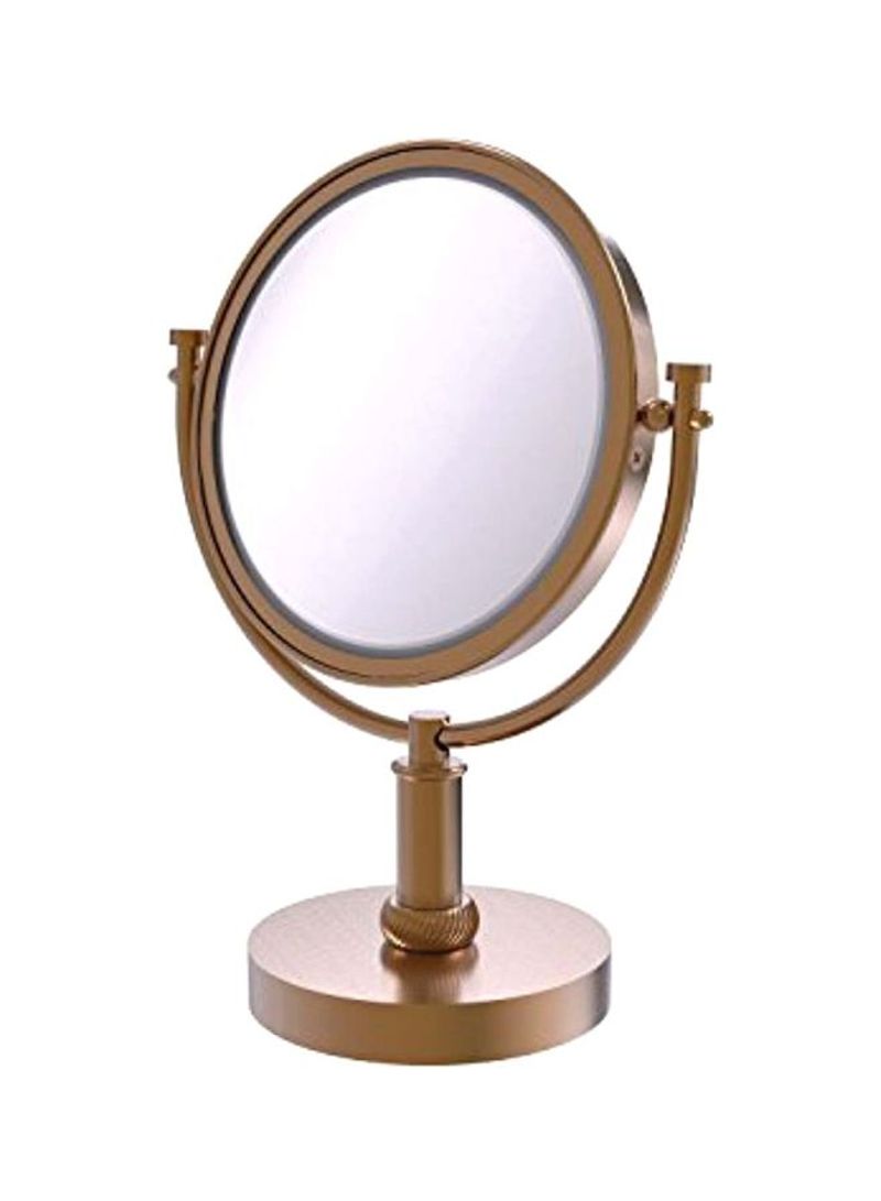 Vanity Top Magnification Mirror Gold/Clear