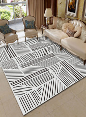 Anti-Skid Printed Carpet Black/Grey 180x280centimeter