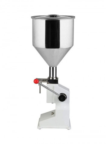 Mini Stainless Steel  Pneumatic Filling Machine Silver 34x79x34cm