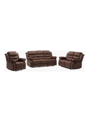 Allecia 2-Seater Recliner Sofa Brown 154x95x101cm