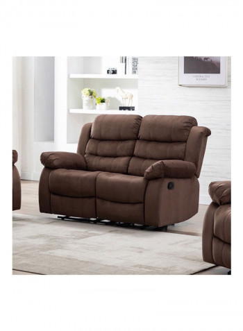 Allecia 2-Seater Recliner Sofa Brown 154x95x101cm