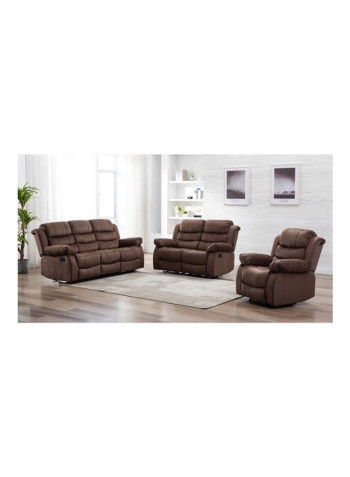 Allecia 2-Seater Recliner Sofa Brown 154x95x101cm