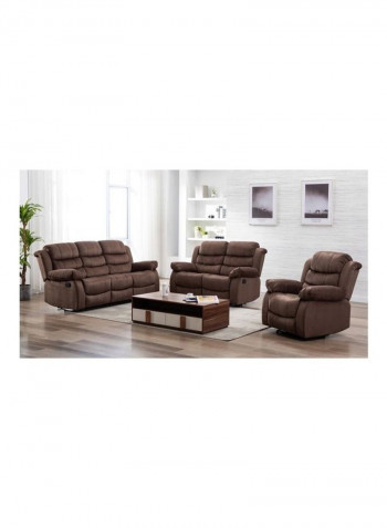 Allecia 2-Seater Recliner Sofa Brown 154x95x101cm