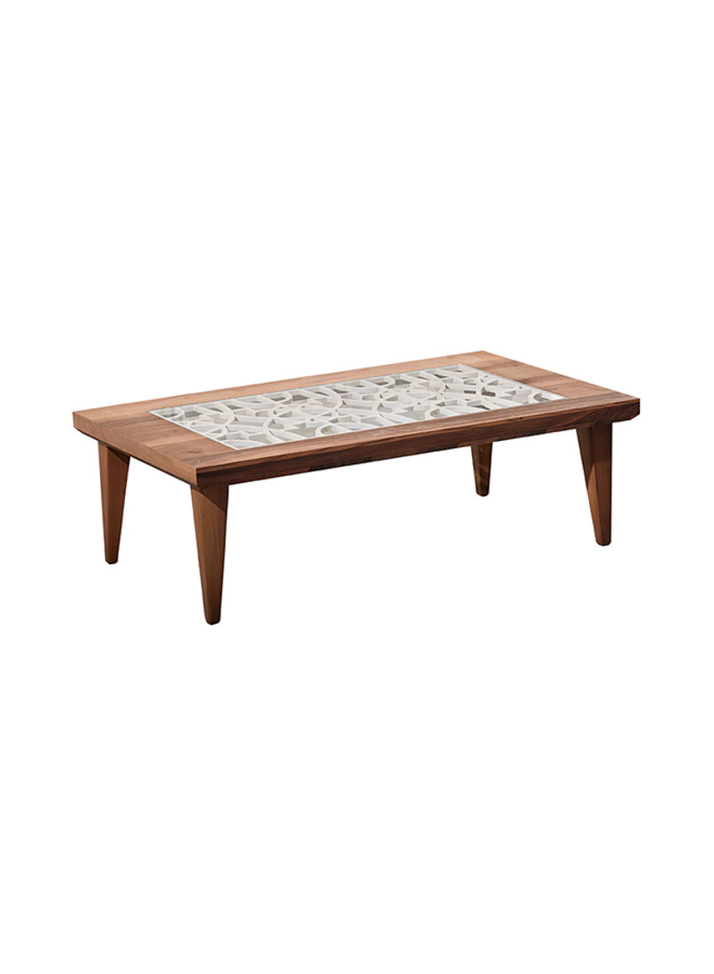 Oslo Coffee Table With Glass Top Brown