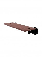 Washington Square Collection Wood Shelf Brown/Black 16inch