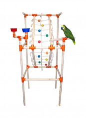 Playgym Wood Toy White/Orange/Blue