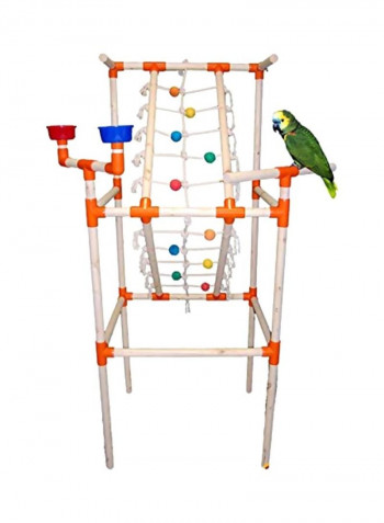 Playgym Wood Toy White/Orange/Blue