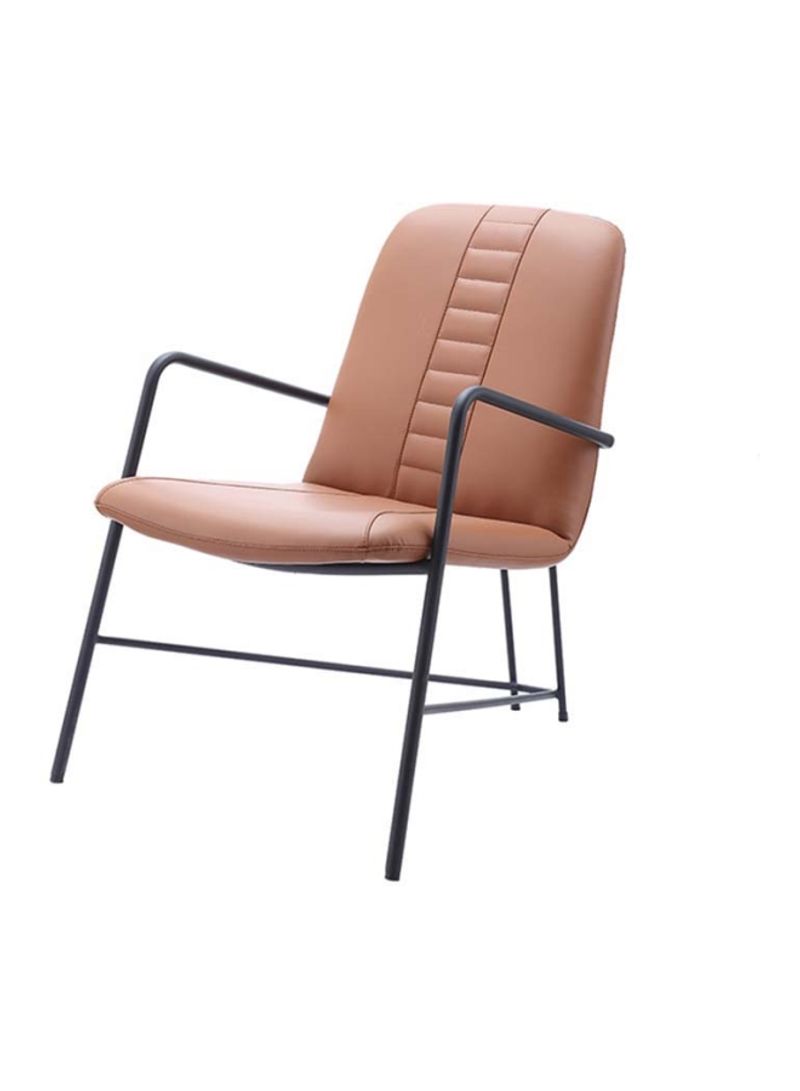 Leather Desk Chair Brown/Black 81x81x61centimeter