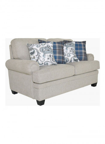 2-Seater Sofa with 4 Cushions Grey 154 x 88cm