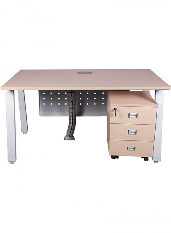 Bentuk Modern Workstation Oak 75cm