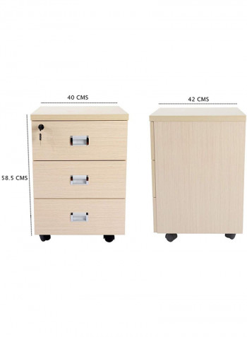 Bentuk Modern Workstation Oak 75cm